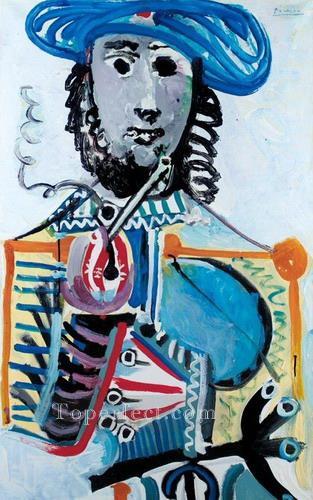 Homme a la pipe 1 1968 Cubism Oil Paintings